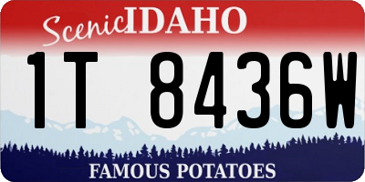 ID license plate 1T8436W