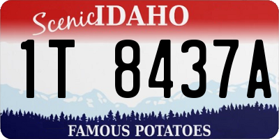 ID license plate 1T8437A