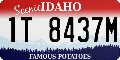 ID license plate 1T8437M