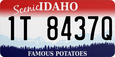 ID license plate 1T8437Q