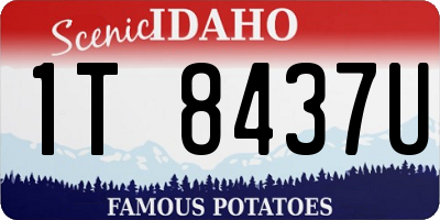 ID license plate 1T8437U