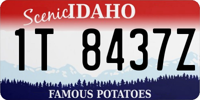 ID license plate 1T8437Z