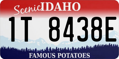 ID license plate 1T8438E