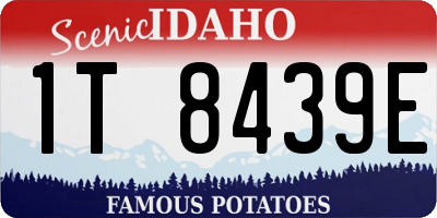 ID license plate 1T8439E
