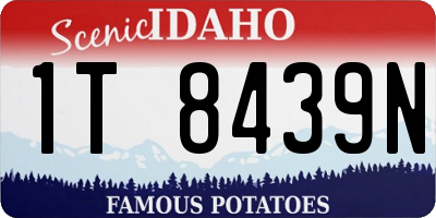 ID license plate 1T8439N