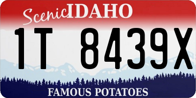 ID license plate 1T8439X