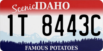 ID license plate 1T8443C