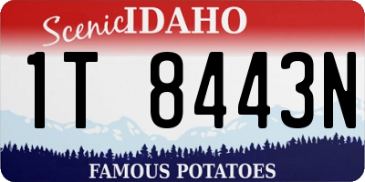 ID license plate 1T8443N