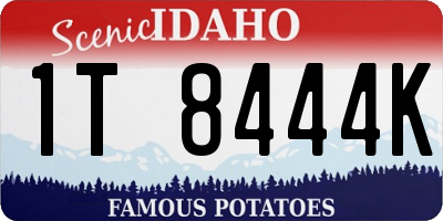 ID license plate 1T8444K