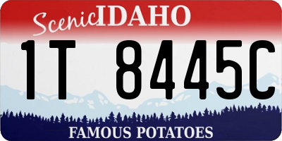 ID license plate 1T8445C