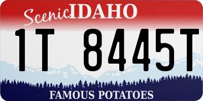ID license plate 1T8445T