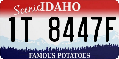 ID license plate 1T8447F