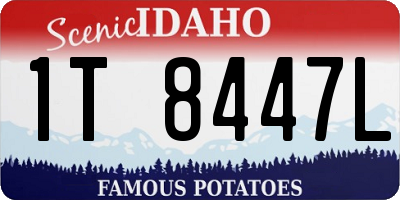 ID license plate 1T8447L