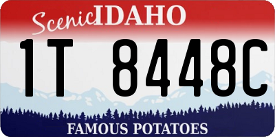 ID license plate 1T8448C