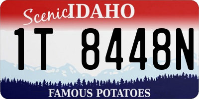 ID license plate 1T8448N