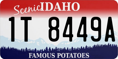 ID license plate 1T8449A