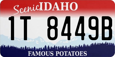 ID license plate 1T8449B