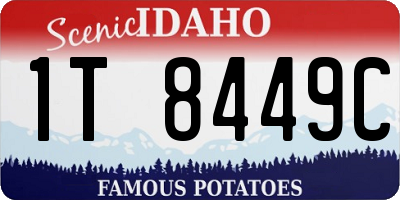 ID license plate 1T8449C