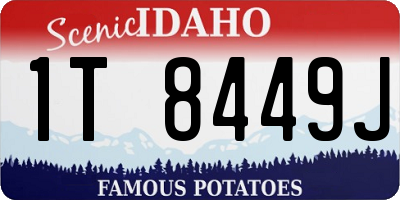 ID license plate 1T8449J