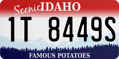 ID license plate 1T8449S