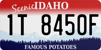 ID license plate 1T8450F