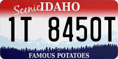 ID license plate 1T8450T
