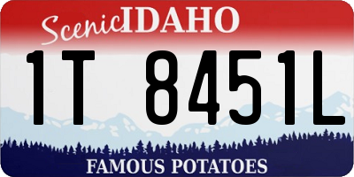 ID license plate 1T8451L