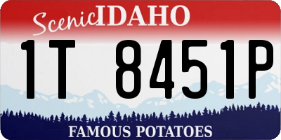 ID license plate 1T8451P