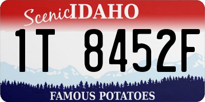 ID license plate 1T8452F