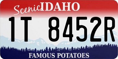 ID license plate 1T8452R