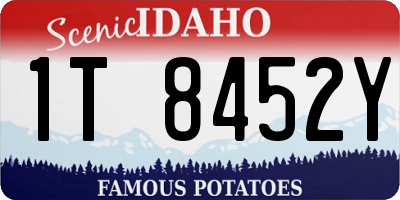 ID license plate 1T8452Y