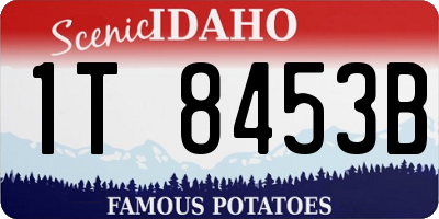 ID license plate 1T8453B