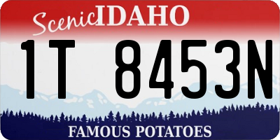 ID license plate 1T8453N