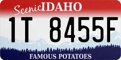 ID license plate 1T8455F