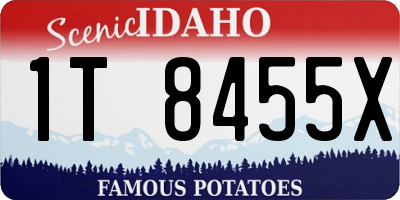 ID license plate 1T8455X