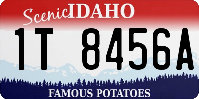 ID license plate 1T8456A
