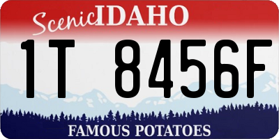 ID license plate 1T8456F