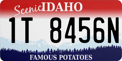 ID license plate 1T8456N
