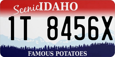 ID license plate 1T8456X