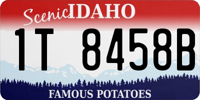 ID license plate 1T8458B
