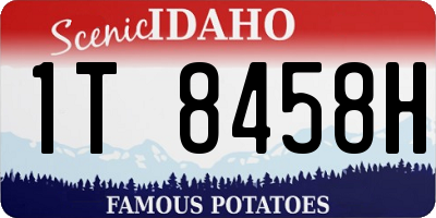ID license plate 1T8458H