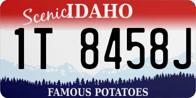 ID license plate 1T8458J