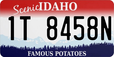 ID license plate 1T8458N