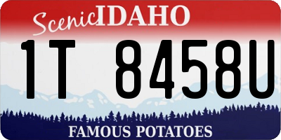 ID license plate 1T8458U