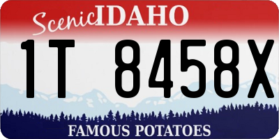 ID license plate 1T8458X