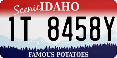 ID license plate 1T8458Y