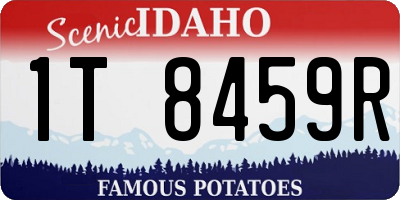 ID license plate 1T8459R