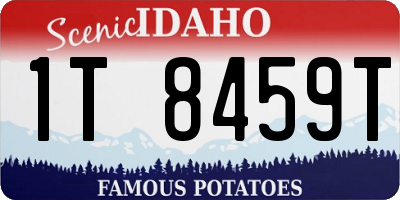 ID license plate 1T8459T