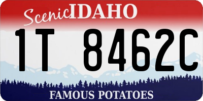 ID license plate 1T8462C