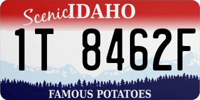 ID license plate 1T8462F
